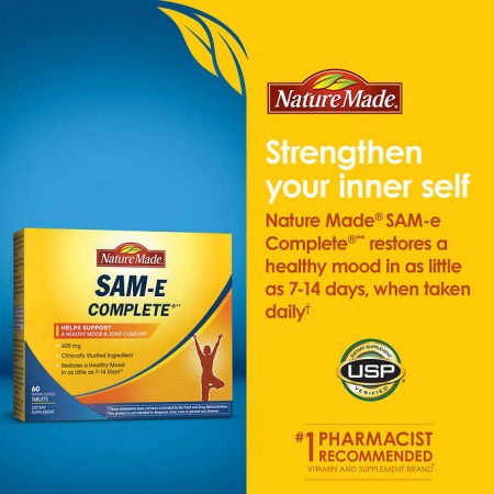 Nature Made SAM-E 保护关节抗焦虑改善情绪400mg 60粒