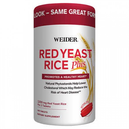 Weider Red Yeast Rice红曲米片剂1200mg 240粒新包装